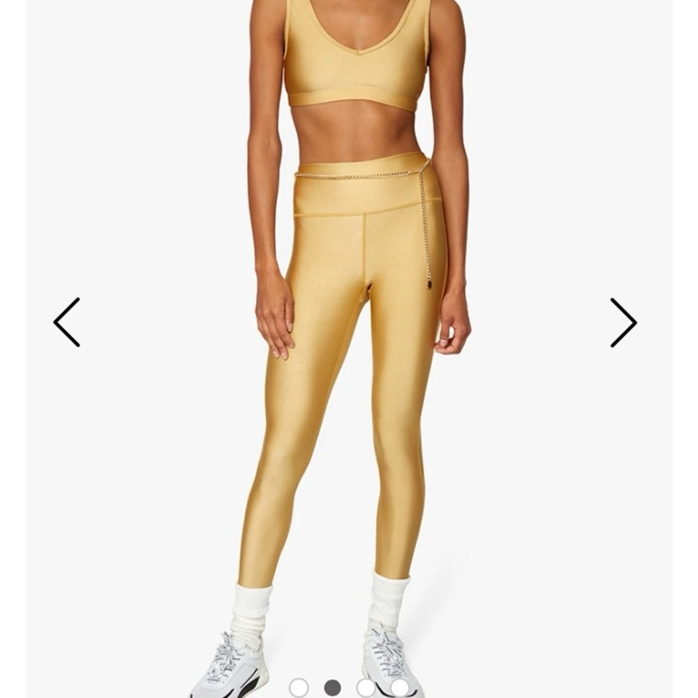 WeWoreWhat Metallic Gold High-Waist Leggings
